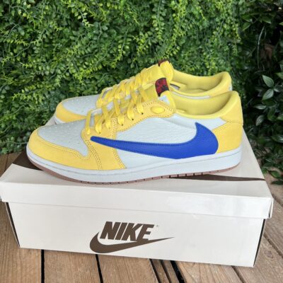 Jordan 1 low Travis Scott Canary Yellow (Taille 45) – Image 4