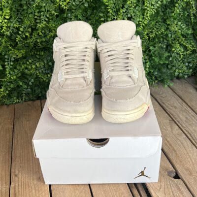 Jordan 4 White Canvas (Taille 38) – Image 3