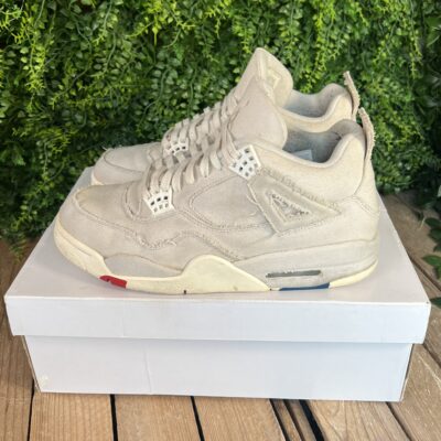 Jordan 4 White Canvas (Taille 44) – Image 4