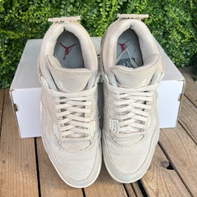 Jordan 4 White Canvas (Taille 44) – Image 6